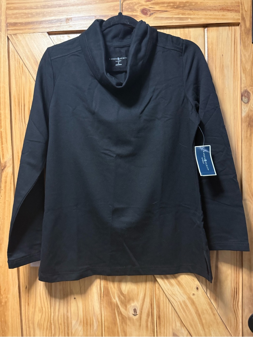 Karen Scott Black Turtleneck Pullover Sweater